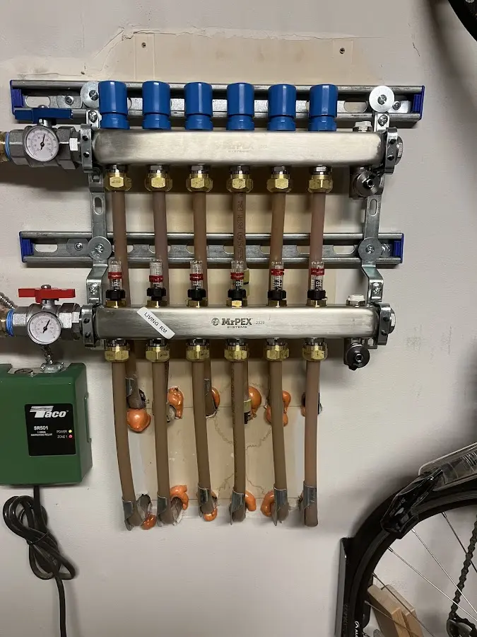 Plumber performing Gas Leak Detection at a residential property in Commerce